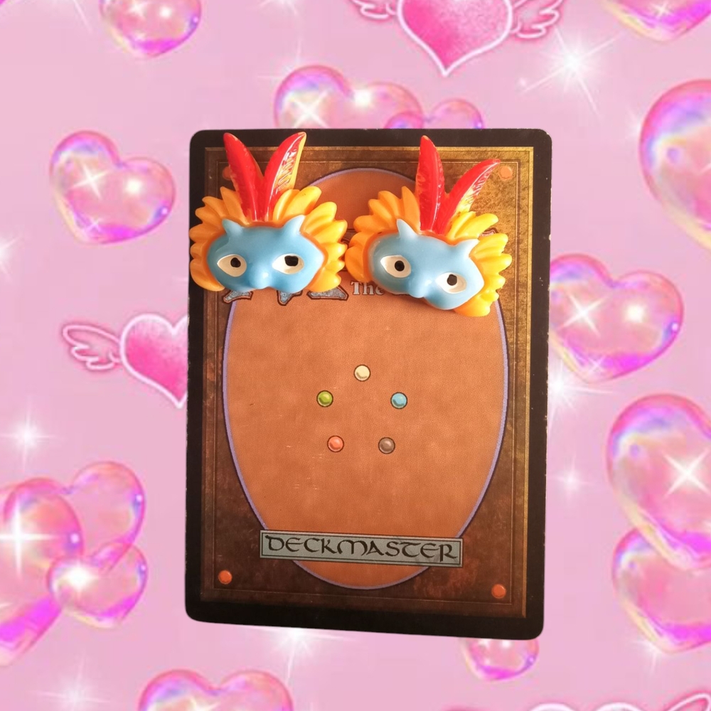 Colorful Fantasy Card with Unique Accessories